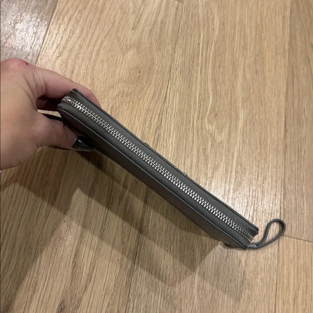 Cole Haan Zip Around Continental Wallet in a Gray Color Pallet